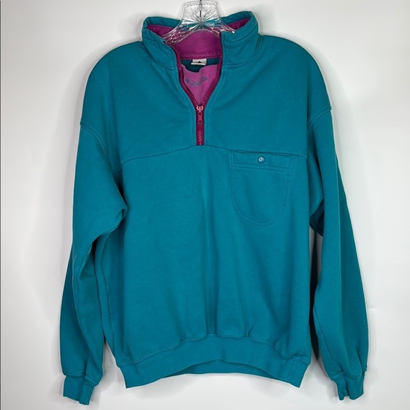 Vintage Columbia Blue Pullover Sweatshirt Ladies Large - Picture 1 of 9
